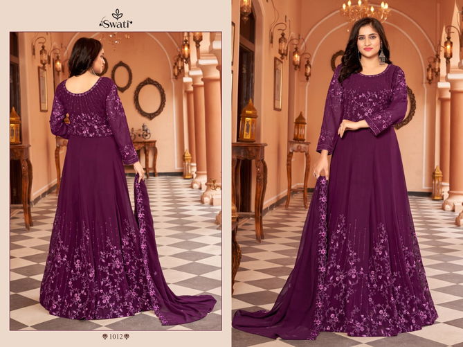 Swati By Swagat 1009 To 1012 Georgette Anarkali Wedding Salwar Suits Wholesale Online